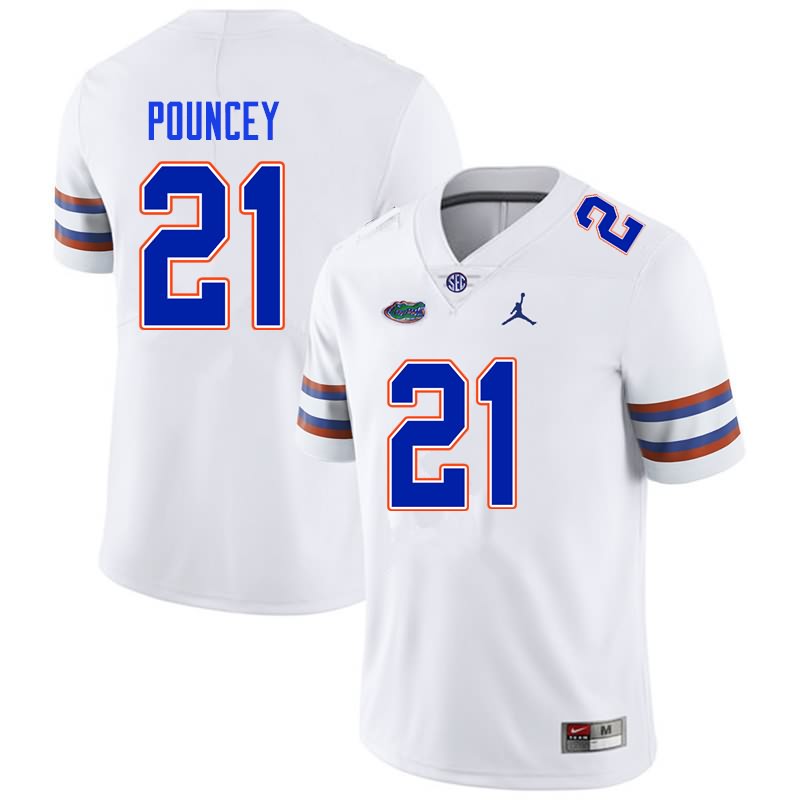 NCAA Florida Gators Ethan Pouncey Men's #21 Nike White Stitched Authentic College Football Jersey ZXY1864XJ